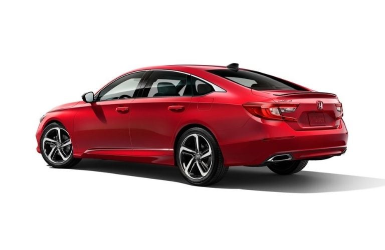 Red 2021 Honda Accord Rear Exterior on White Background