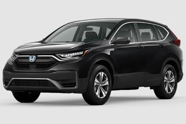 Crystal Black Pearl 2020 Honda CR-V Hybrid on White Background