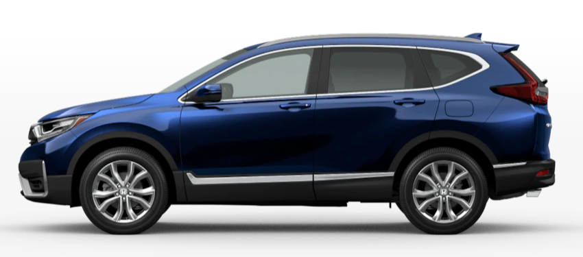 Obsidian Blue Pearl 2020 Honda CR-V on White Background