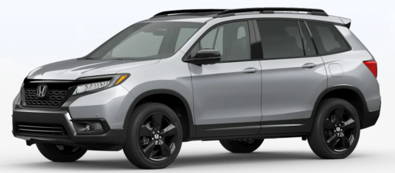 Lunar Silver Metallic 2021 Honda Passport on White Background