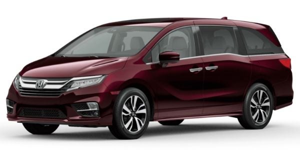 Deep Scarlet Pearl 2020 Honda Odyssey on White Background