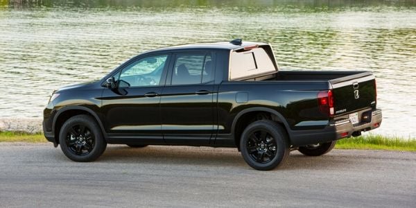 Black 2020 Honda Ridgeline Side Exterior Next to Lake