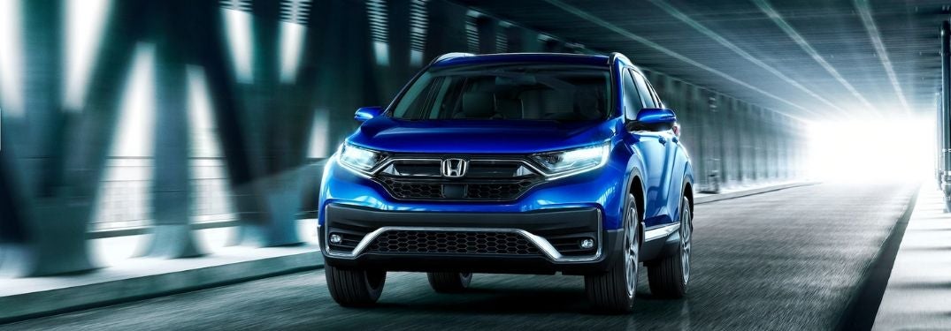 Blue 2020 Honda CR-V in a Bridge Tunnel