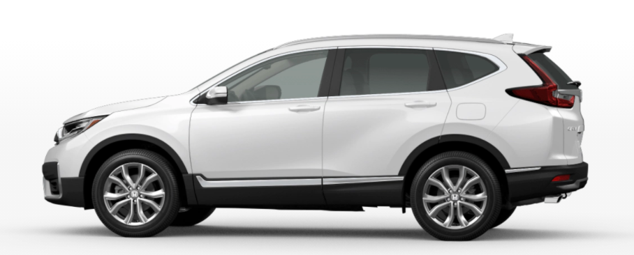 Platinum White Pearl 2021 Honda CR-V on White Background