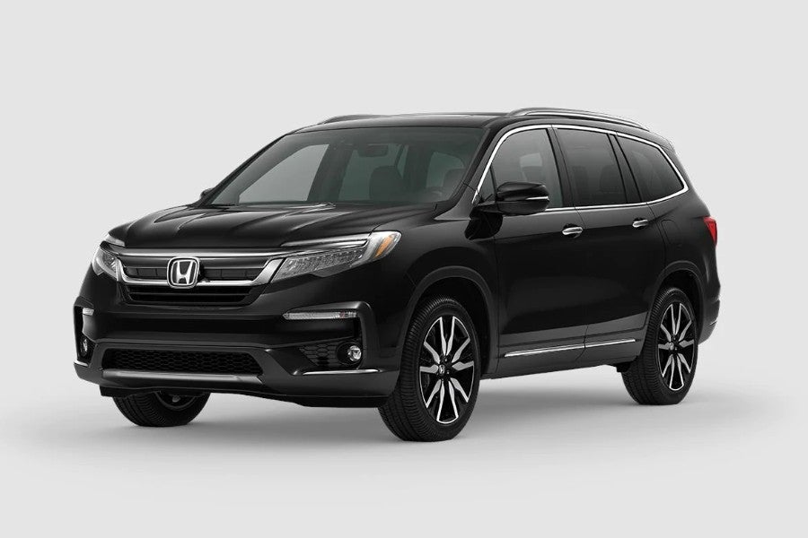 Crystal Black Pearl 2020 Honda Pilot on White Background