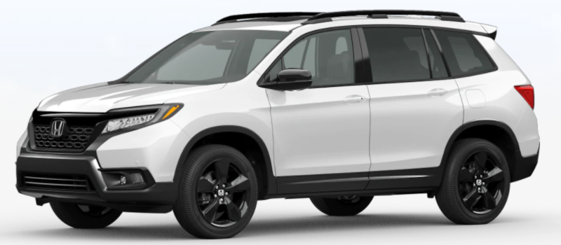 Platinum White Pearl 2021 Honda Passport on White Background