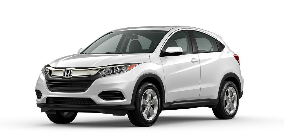 Platinum White Pearl 2021 Honda HR-V on White Background
