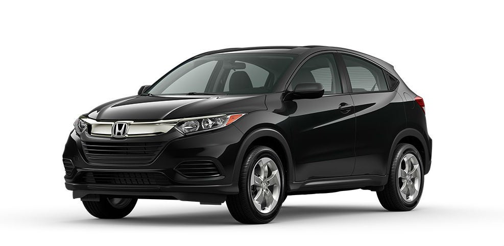Crystal Black Pearl 2021 Honda HR-V on White Background