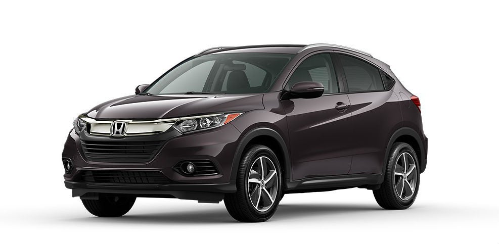 Midnight Amethyst Metallic 2021 Honda HR-V on White Background