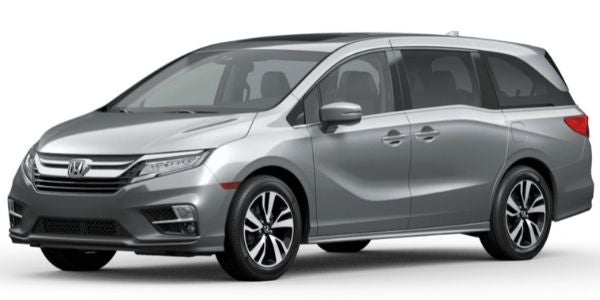 Lunar Silver Metallic 2020 Honda Odyssey on White Background