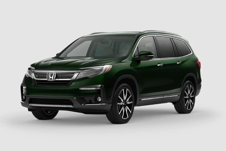 Black Forest Pearl 2020 Honda Pilot on White Background