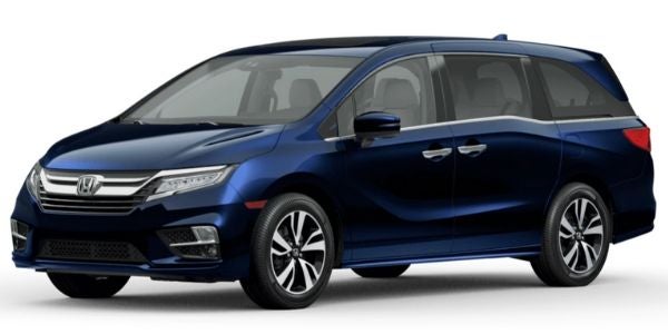 Obsidian Blue Pearl 2020 Honda Odyssey on White Background