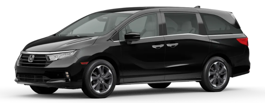 Crystal Black Pearl 2021 Honda Odyssey on White Background