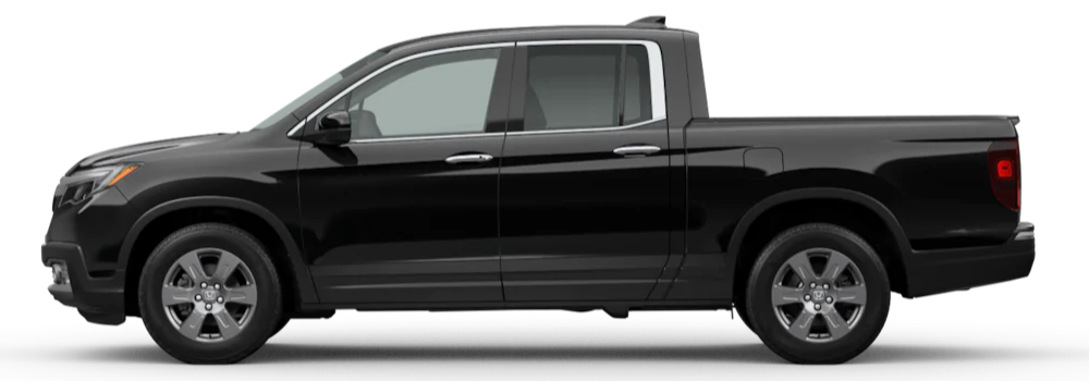 Crystal Black Pearl 2020 Honda Ridgeline on White Background