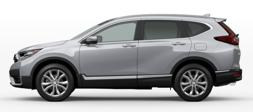 Lunar Silver Metallic 2020 Honda CR-V on White Background