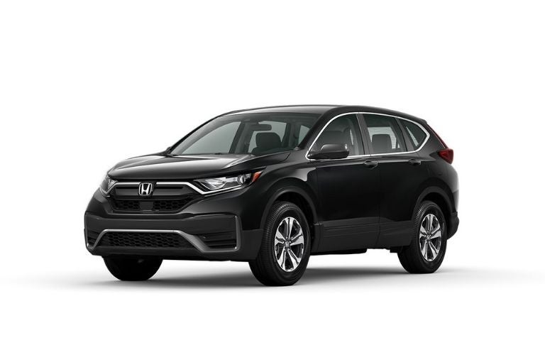 Black 2020 Honda CR-V LX on White Background
