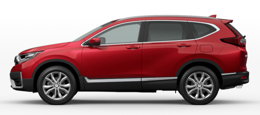 Radiant Red Metallic 2020 Honda CR-V on White Background
