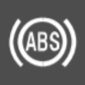 Diagram of Honda Anti-Lock Brake System Indicator Light on a Gray Background