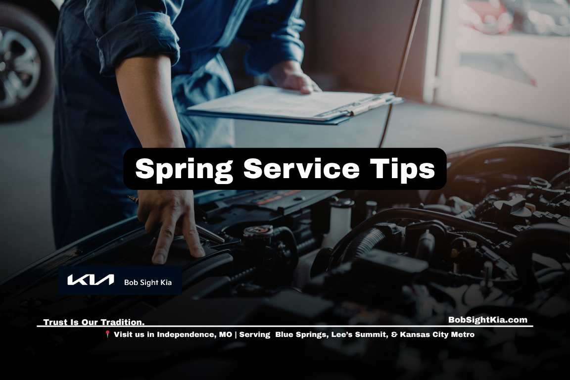 Kia service in Independence Missouri at Bob Sight Kia with spring maintenance for Jackson County and Kansas City Metro drivers