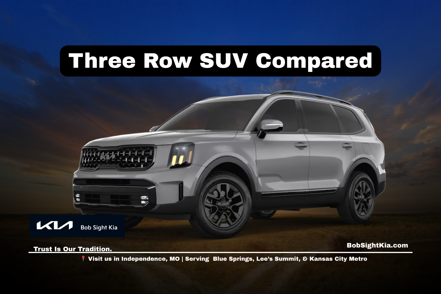 Kia Telluride vs Mazda CX-90 comparison at Bob Sight Kia in Independence Missouri for Kansas City Metro SUV shoppers