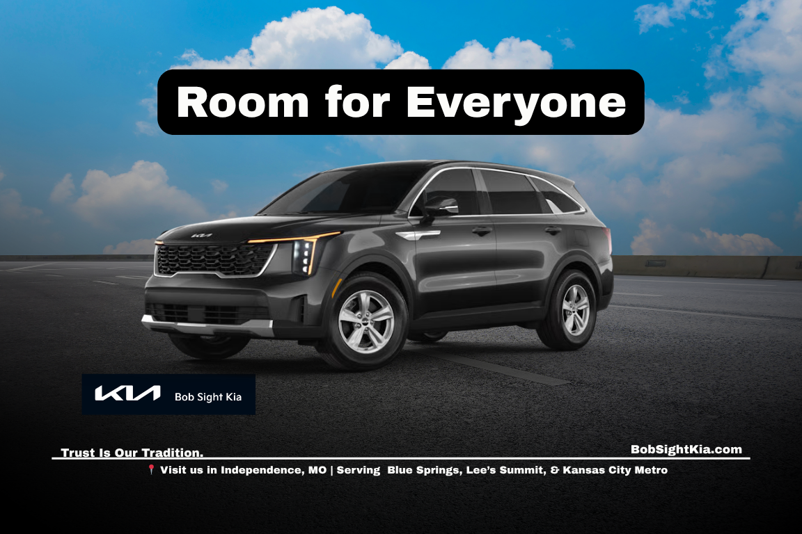 2026 Kia Sorento interior space and seating at Bob Sight Kia in Independence Missouri for Kansas City Metro family SUV shoppers