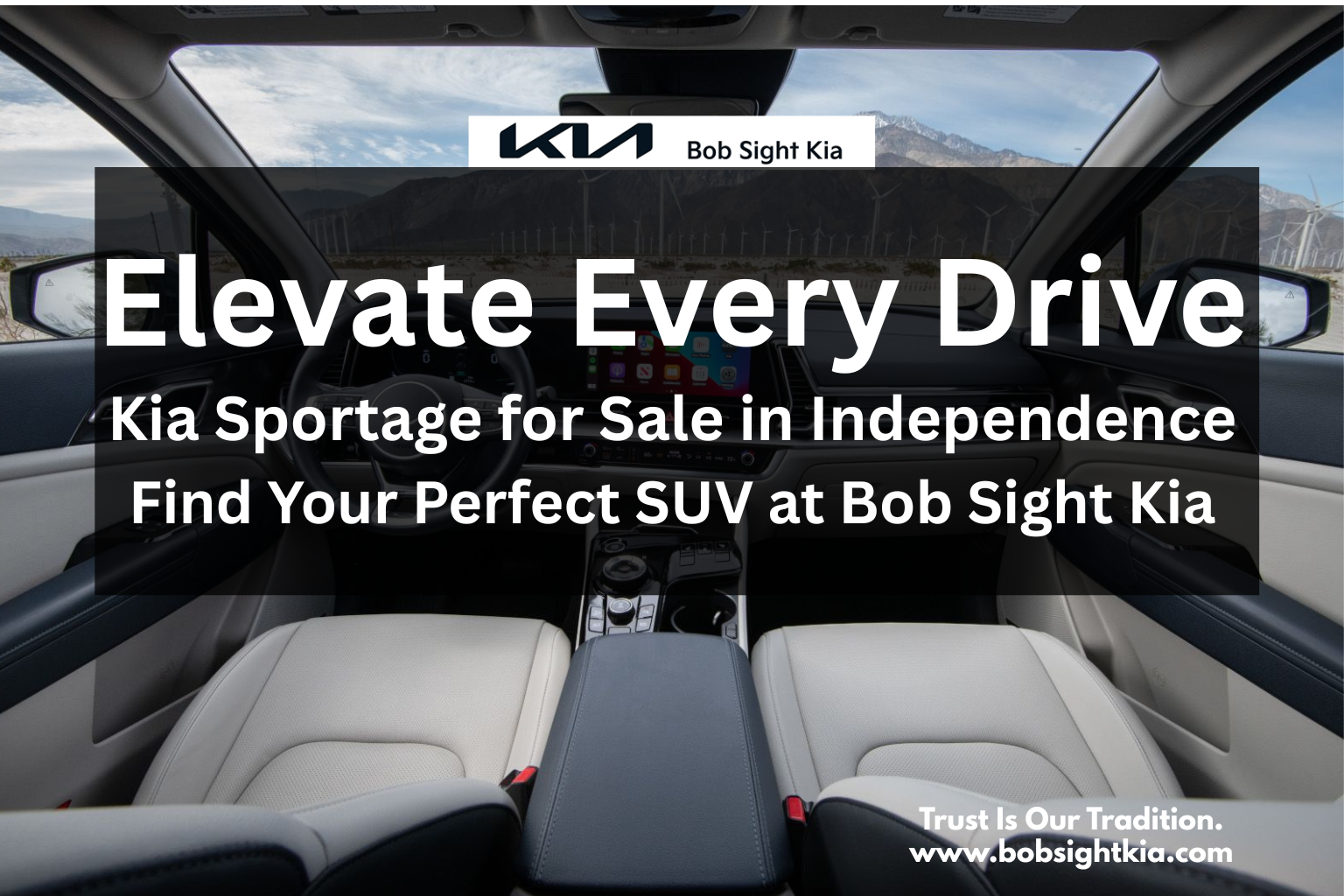 Kia Sportage parked at Bob Sight Kia in Independence MO, serving Blue Springs, Lee’s Summit, and Kansas City Metro.
