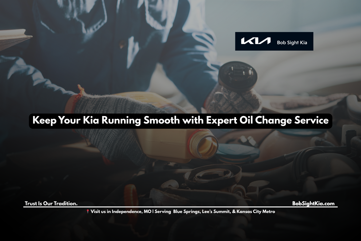 Certified Kia oil change service in Independence MO at Bob Sight Kia