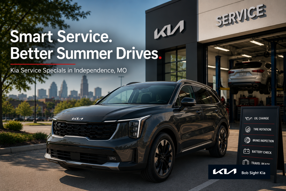 Kia service specials in Independence Missouri at Bob Sight Kia for summer maintenance savings before travel season