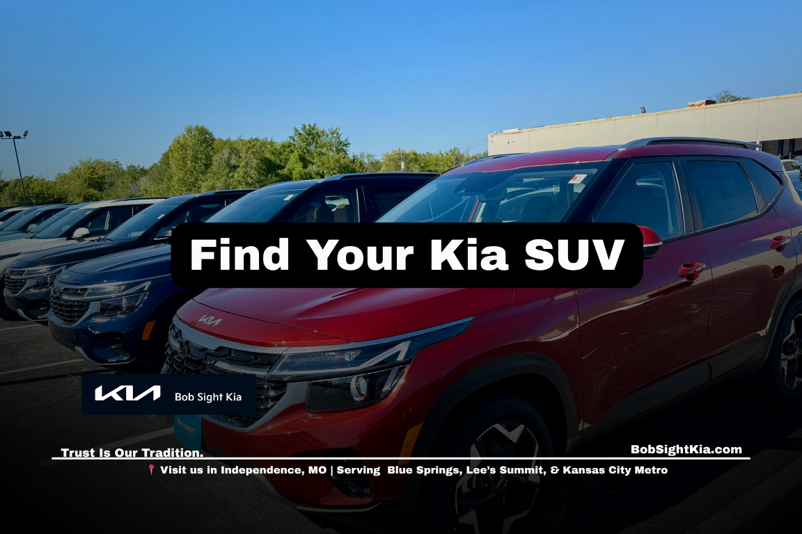 Kia SUV lineup for sale at Bob Sight Kia in Independence Missouri serving Liberty and Kansas City Metro drivers