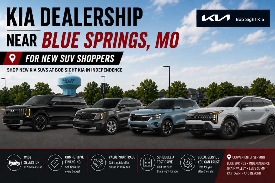 Kia dealership near Blue Springs Missouri for new SUV shoppers at Bob Sight Kia in Independence Missouri