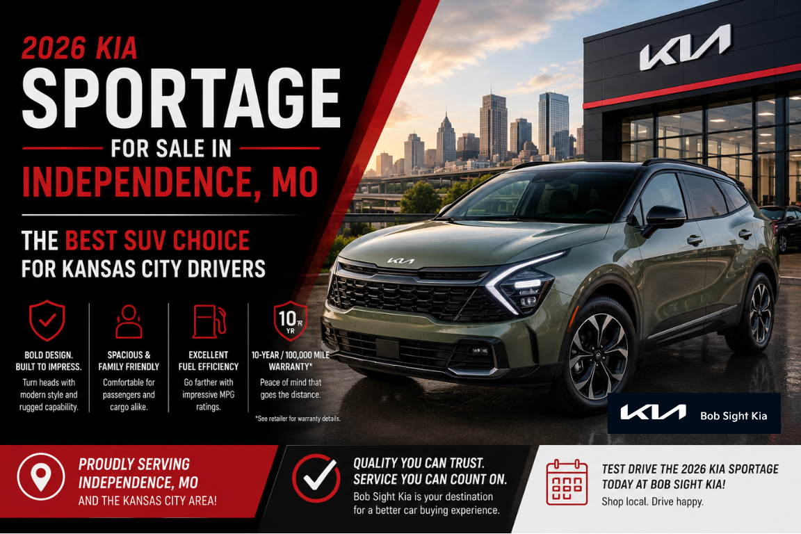 2026 Kia Sportage for sale in Independence Missouri at Bob Sight Kia serving Kansas City area SUV shoppers