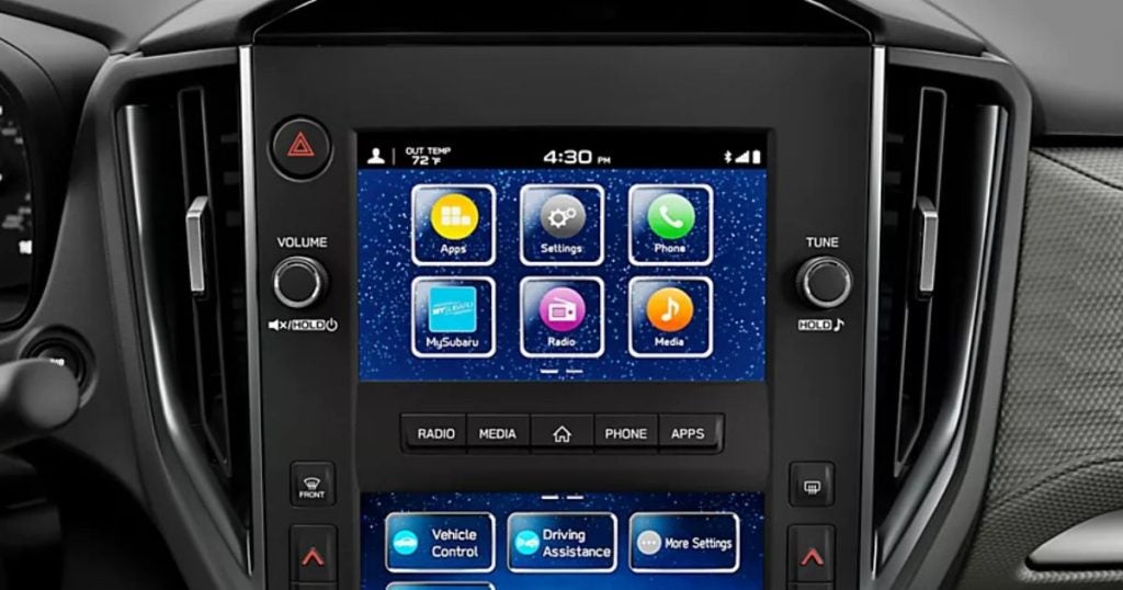 The 2026 Subaru Forester Base model features a Subaru Multimedia System as a standard