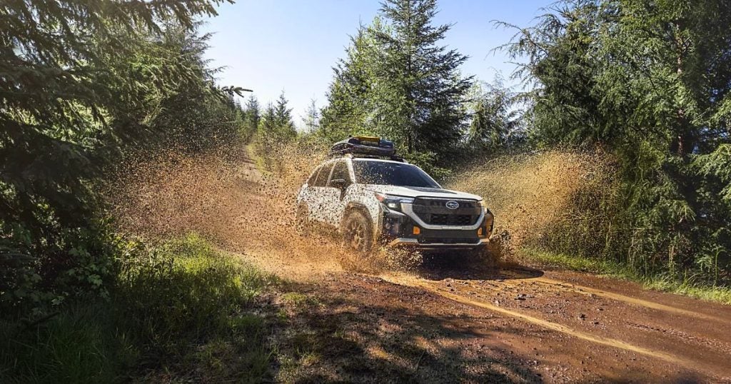 Off-road trail driving is a severe driving condition for your Subaru
