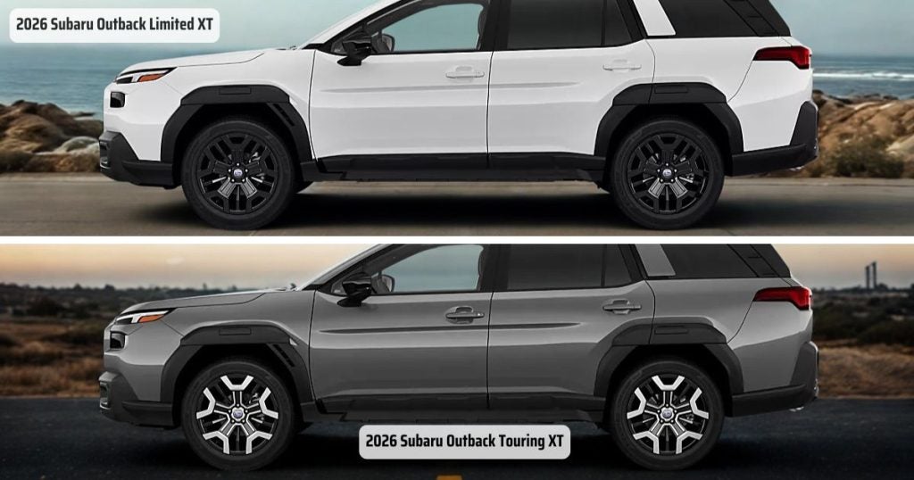 The 225/55R19 99H tires of the 2026 Subaru Outback Limited XT and Touring XT