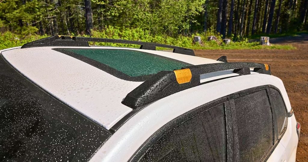 Roof rails, rated to 800 lbs of static weight, on the 2026 Subaru Forester Wilderness
