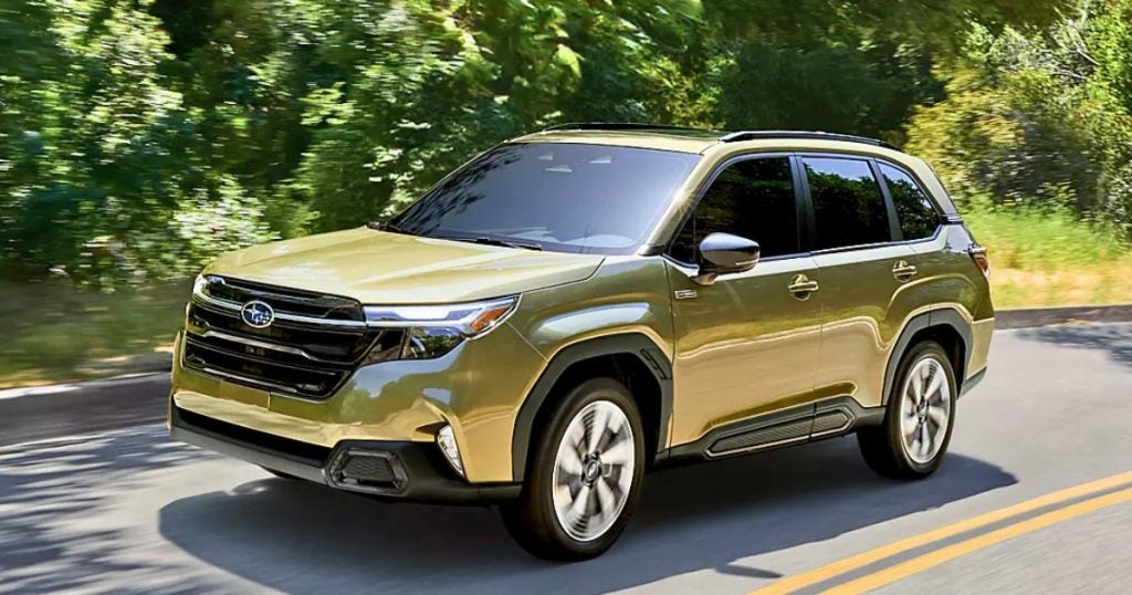 The 2026 Subaru Forester and its hybrid model are SUVs with truck-like cargo space