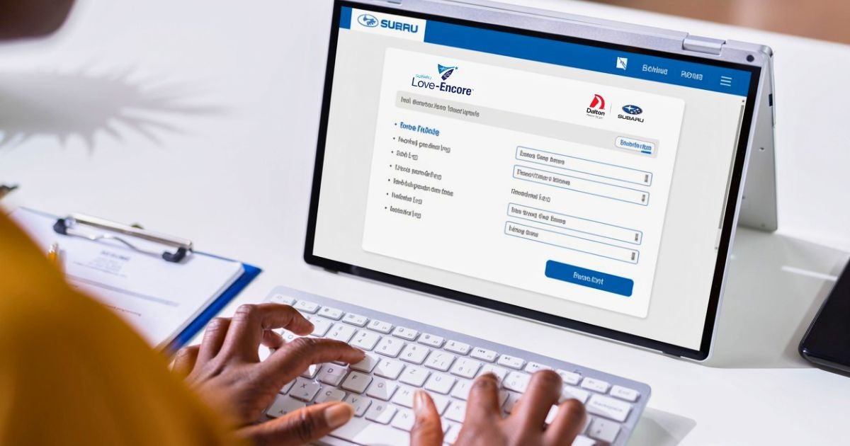 You only have to fill an online scheduling form after buying a new Subaru to book your Subaru Love Encore appointment