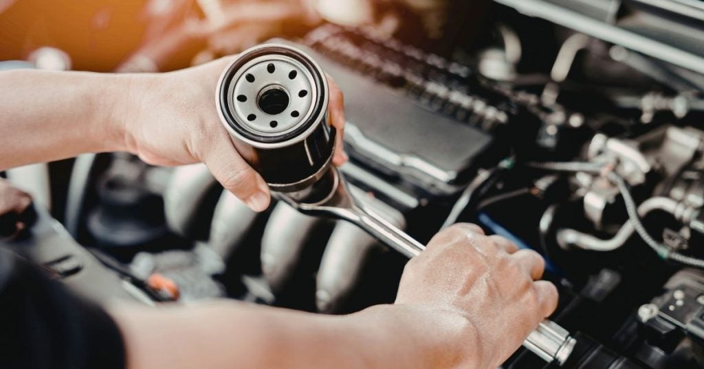 Replacement of the 2026 WRX oil filter is part of the 6,000-mile check at Dalton Subaru National City