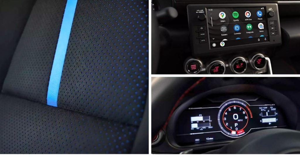 Interior and tech features of the 2026 Subaru BRZ