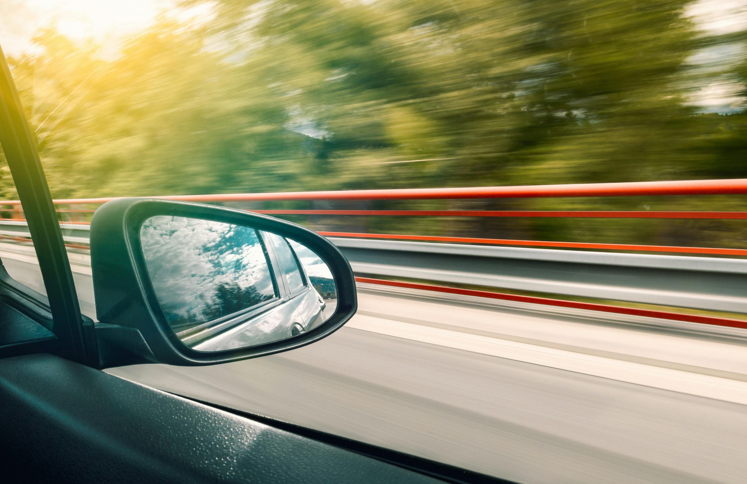 Car driving on a highway