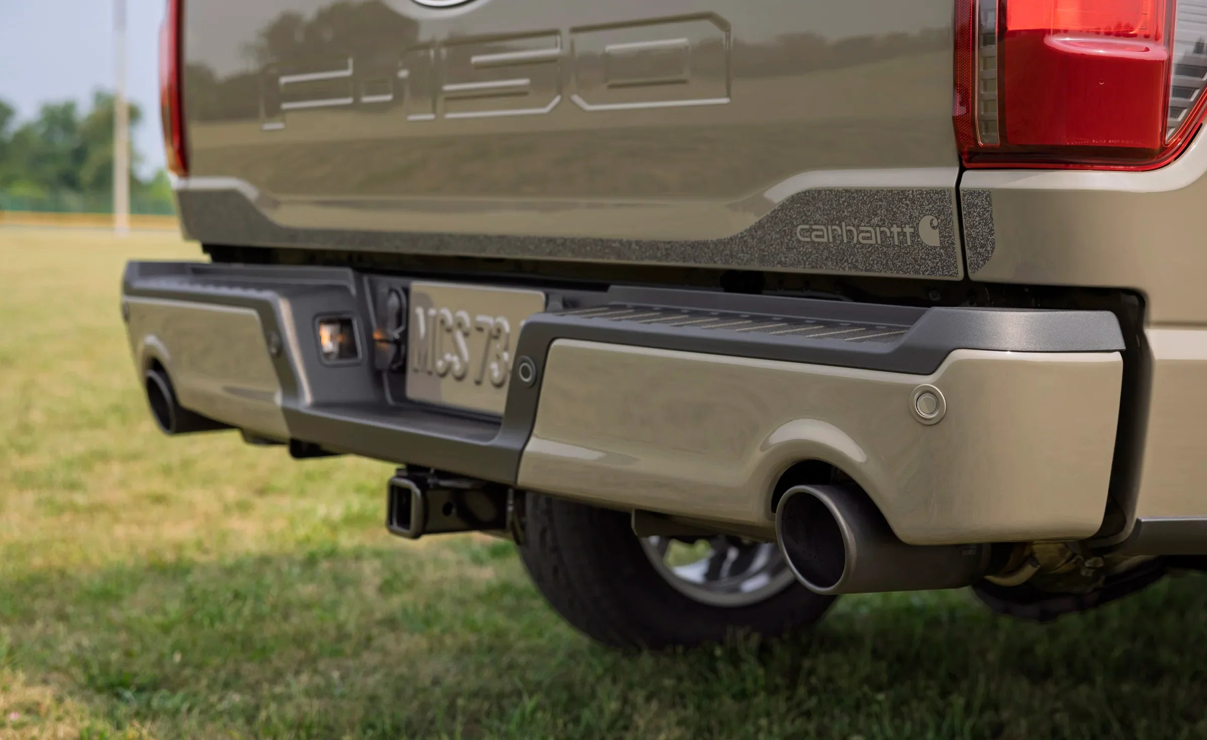 F150 showing Carhartt badging on the tailgate