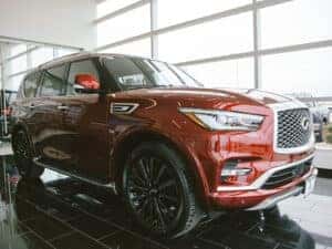 An INFINITI QX80 at the McGavock INFINITI of Lubbock