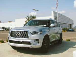 An INFINITI QX80 in the McGavock INFINITI lot.