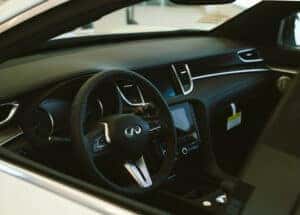 The interior of an INFINITI vehicle at McGavock INFINITI of Lubbock.