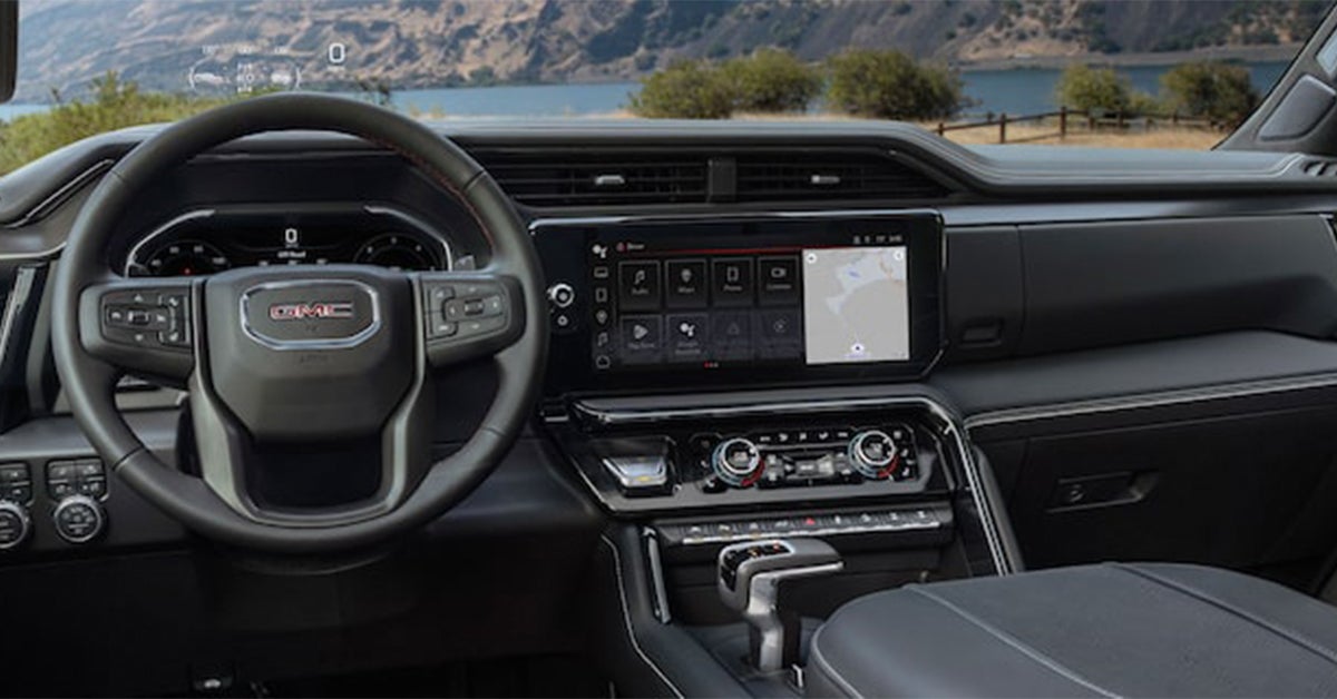 2025 GMC Sierra 1500 Interior front seating and dashboard
