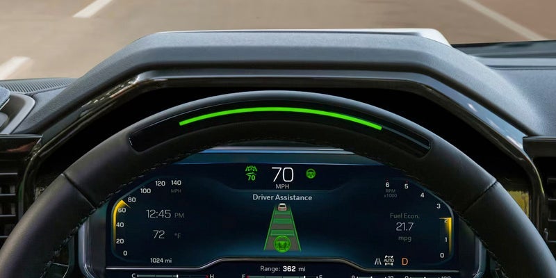 showcasing the technology features within the speedometer 