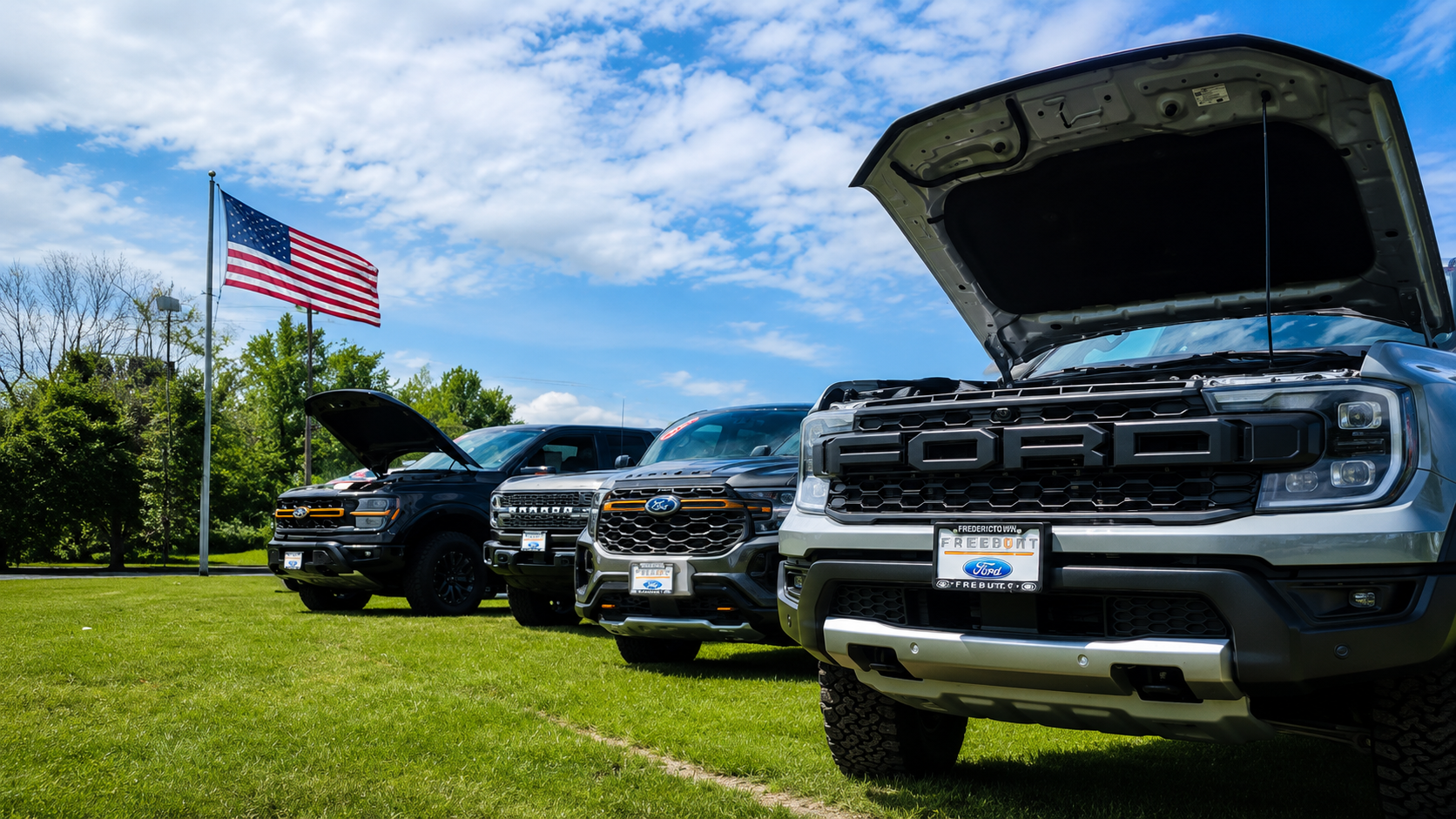 Freeport Ford vehicle display at Taste of Lena 2026 in Lena Illinois
