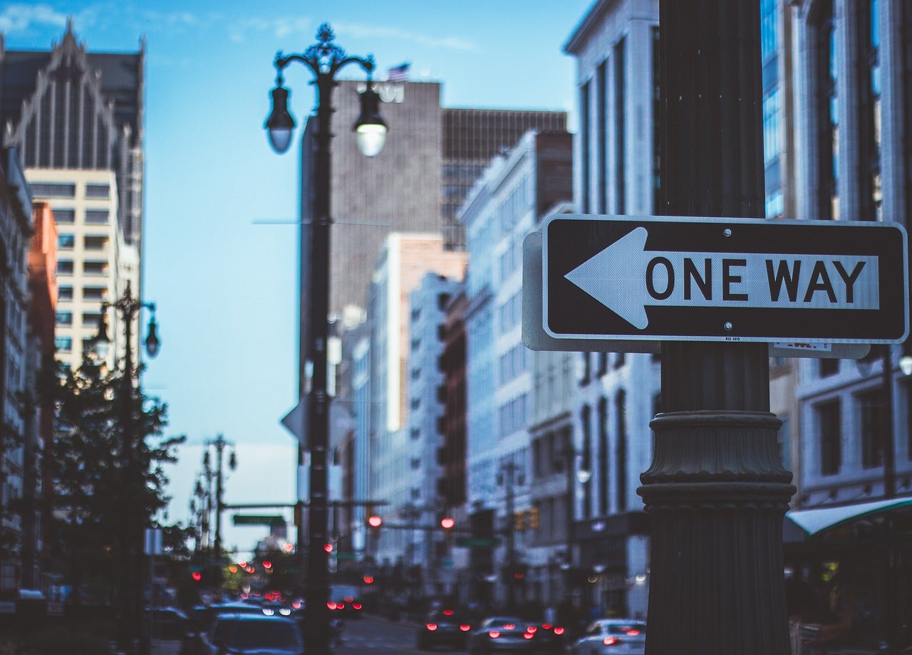 A street shot of Detroit city