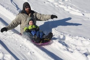 Sledding in Detroit, MI