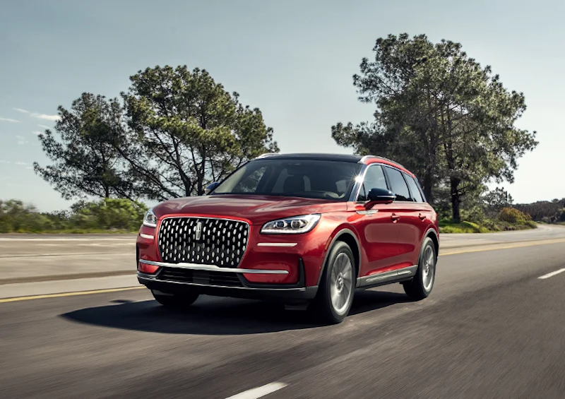 A 2024 Lincoln Corsair driving on the road